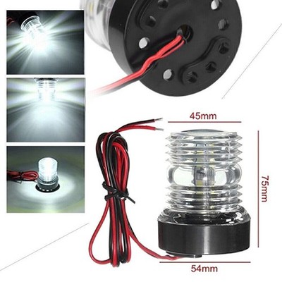 4x Marine Boat Yacht LED Navigationslicht Heckanker Rundum 360° Weiß
