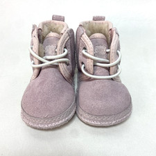 Uggs Neumel Baby Pink Girls Suede Toddler Boots Size 0/1 3-6 Months Booties