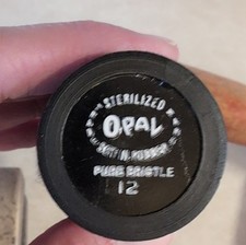 Opal Pure Bristle Shaving Brush Black and Beige Handle MPN 12 Sterilized