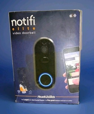 NEW Heath Zenith SL-3012-00 Elite Notifi Video Doorbell Wired Black NIB