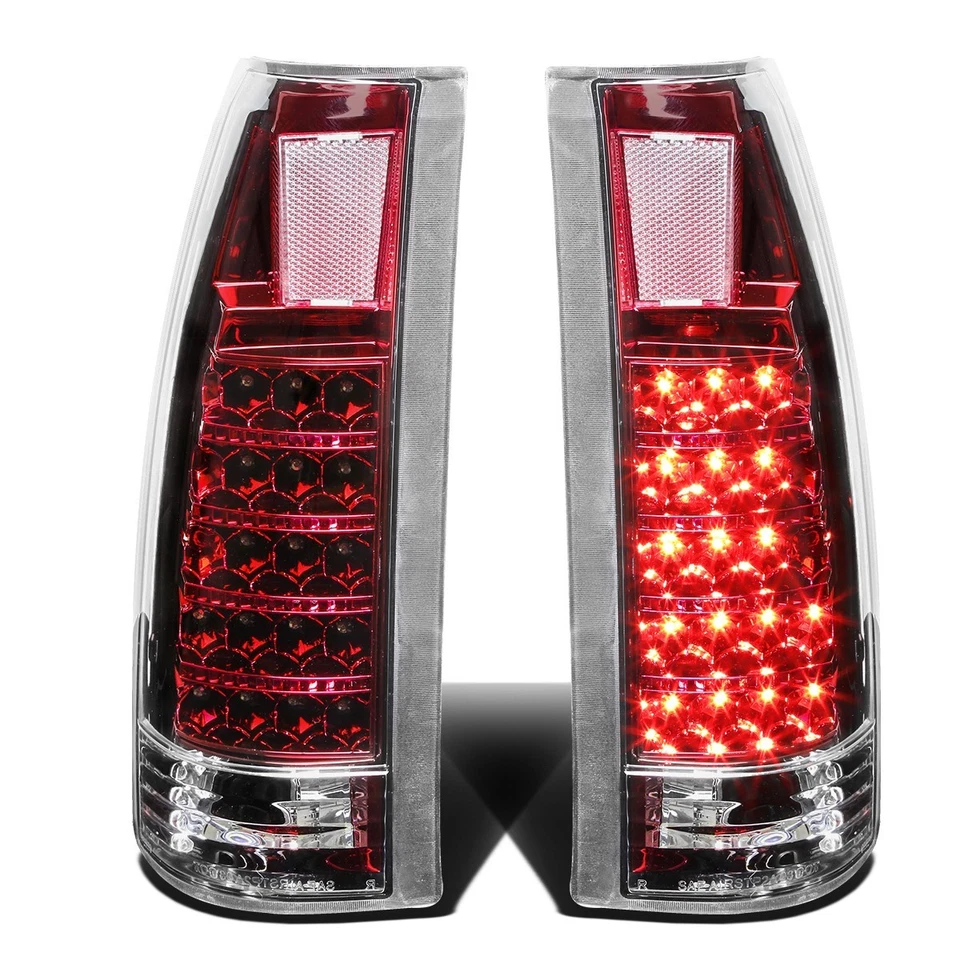 Black Headlight+Amber Side Corner+Red LED Taillight For 94-02 Chevy C10 C/K - Image 3 of 4