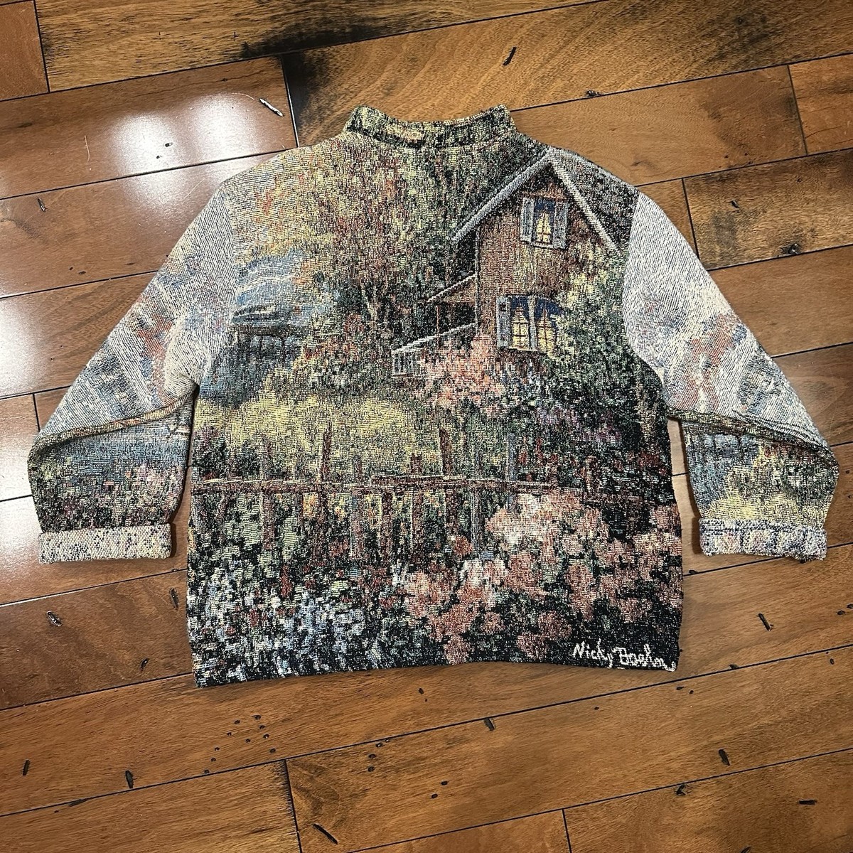 ジャケット・アウター Messy Rooftop Vintage Mohair Blanket JKT Vintage Sugar Street Weavers Tapestry Blanket Jacket Coat Women XL