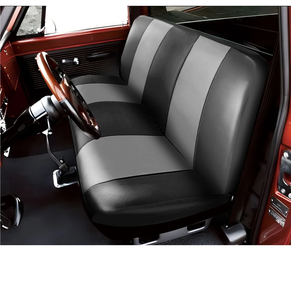 Solid Bench Seat Covers Full Size Pickup For Ford F100 F150 F250 F350 F600 - Image 4 of 4