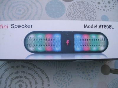 LED Mini Lautsprecher, neu, Speaker BT808L, hellblau,  Wireless BLuetooth