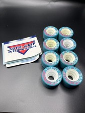 Sure Grip Roll Out speed derby roller skate wheels 62mm Teal 92a set of 8