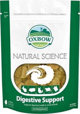 Oxbow Natural Science Digestive Support 60ct Small Pet Supplement Timothy Hay