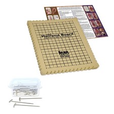 Mini Macrame Combo - Bead Board 7.5 x 10.5 inches - Box of 40 T-pins 1.75 inc...