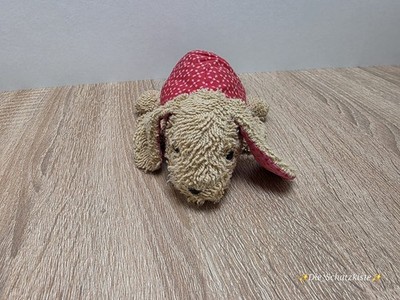 SIGIKID Hund Fips Klassiker Frottee rot rosa pink liegend Stofftier ca 20cm *RAR
