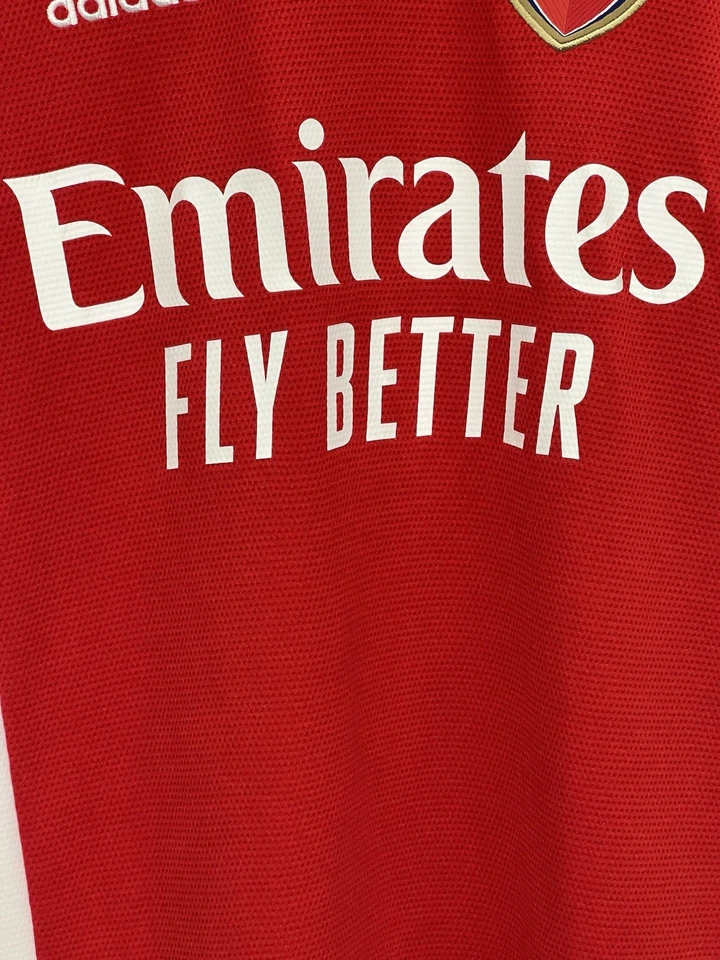 ARSENAL / ADIDAS - Fly Emirates Visit Rwanda Slim Jersey Soccer Shirt Red XS - Image 4 of 4