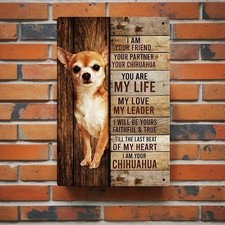 1PC Chihuahua-Themed Metal Sign - Inspirational Dog Love Quote Wall Art - Iron  