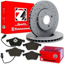 Zimmermann SPORT BREMSSCHEIBEN 312mm + BELÄGE VORNE passend für AUDI A4 8E B6 B7