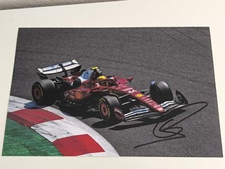 LEWIS HAMILTON SIGNED 2025 SCUDERIA FERRARI F1 20x30 SEASON 2025