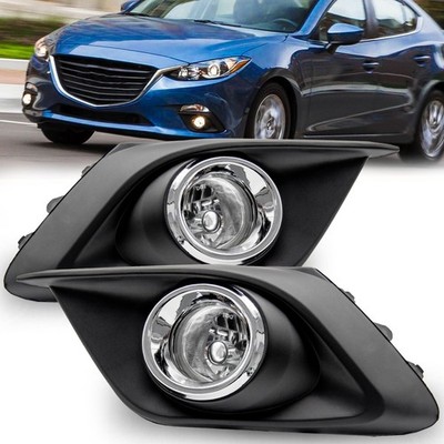 Fog Lights Assembly for 2014-2016 Mazda 3 Fog Lamps with Switch and Wiring Kit