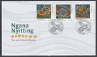 AUSTRALIA 2025 NGANA NYITTING  Indigenous ART set of 3 V F Used on FDC