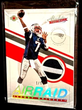 2017 Absolute Air Raid Materials Patch Prime #15 Jacoby Brissett SSP /5 Patriots