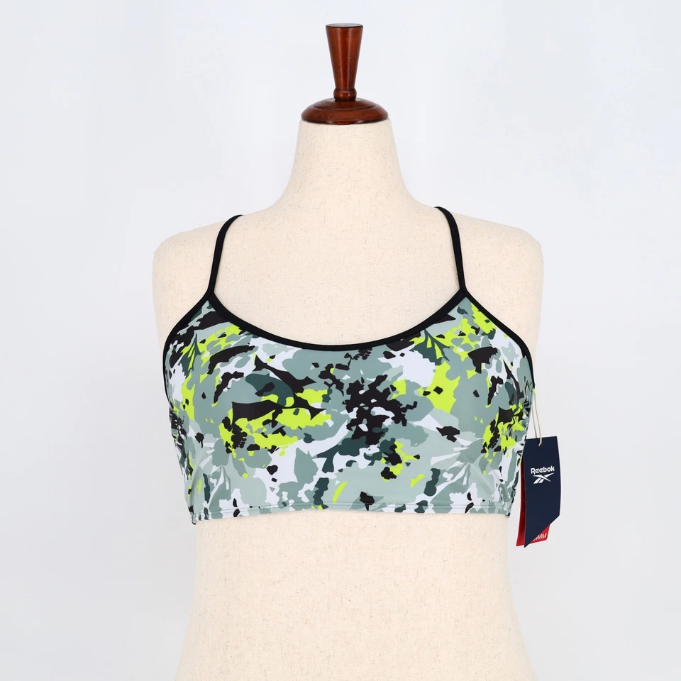 Bikini Bralette deportivo estampado de píxeles Reebok para mujer Top/Inferior Traje de baño Talla XL Foto 4 de 4