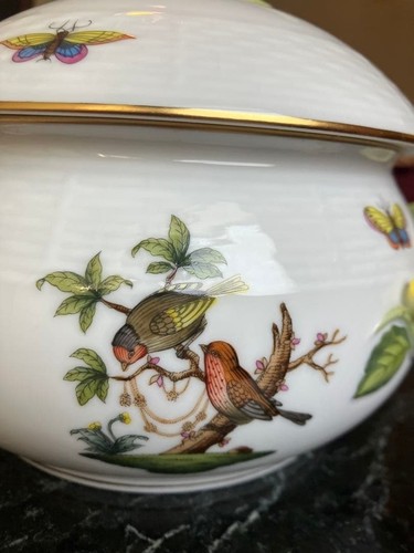 HEREND Rothschild Bird Soup Tureen Rare - Picture 12 of 20