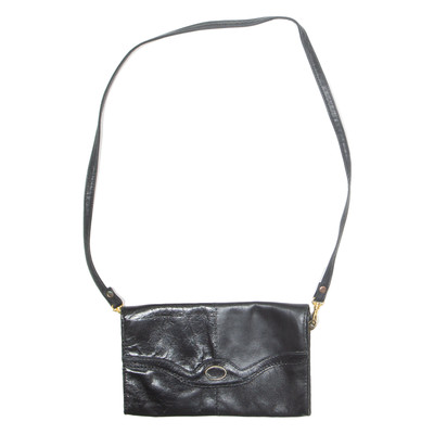 Damen Umhängetasche schwarz Leder