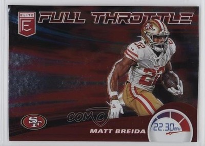 2020 Panini Donruss Elite Full Throttle Red 55/99 Matt Breida #1 un2