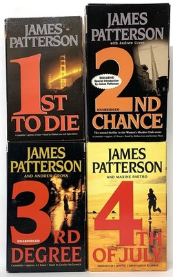 James Patterson Audiobook Cassette Tape 4 Book Lot 1, 2, 3, 4 Time Warner Audio