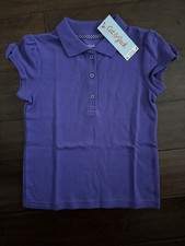 Cat Jack Girls uniform style polo in purple NWT size XS 4/5