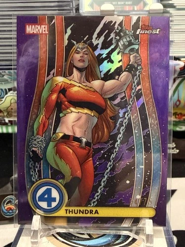 2026 Topps Finest Fantastic Four #045 Thundra Purple Refractor #'d /75 TZ