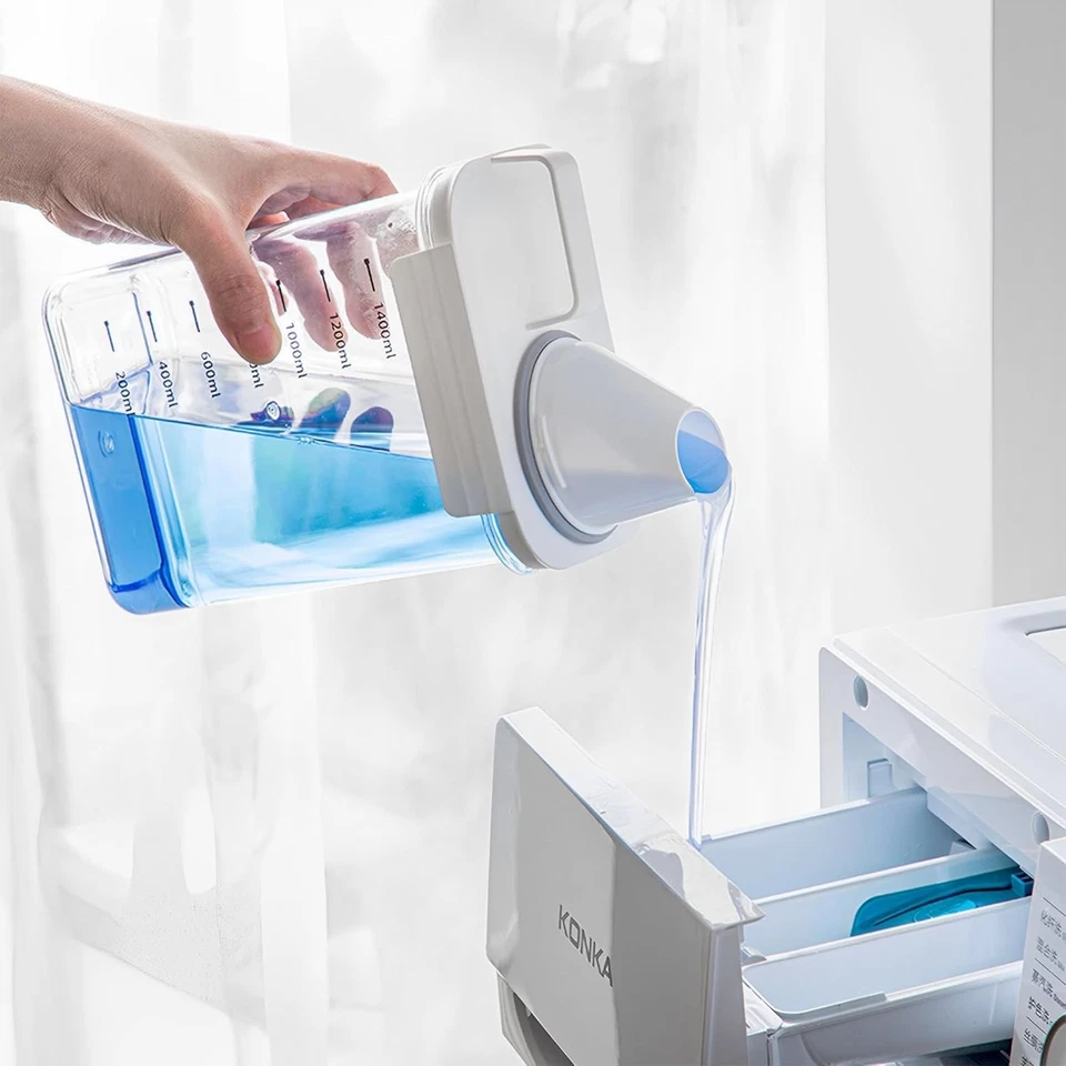 2X Waschpulverbehälter mit Deckel Waschpulver Aufbewahrungsbox Waschmittelbox - Bild 3 von 4