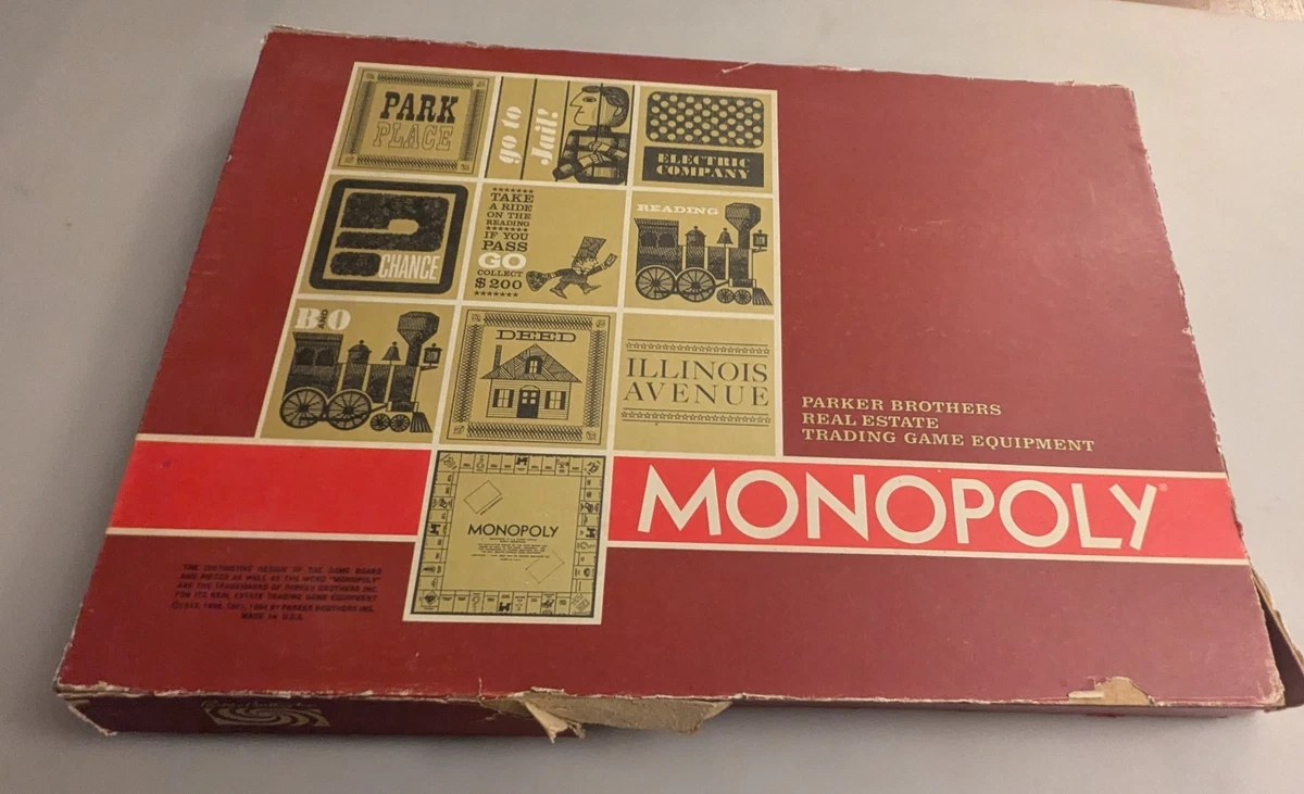 Monopoly Board 1964 Vintage Manufacture Board & Traditional Games