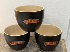 Baileys Irish Cream Holiday Yours Mine Set of 3 Bowls Dessert Cups Coffee Cups