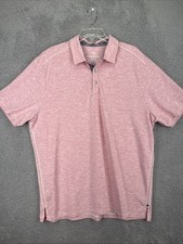 Tommy Bahama Polo Shirt Mens XL Pink Performance Golf Lightweight Stretch Casual