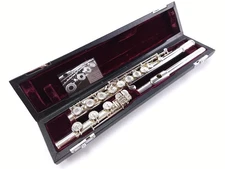 Weissman Silver 14K Gold Riser Pre Pro B Foot Open Hole Flute Demo Model++