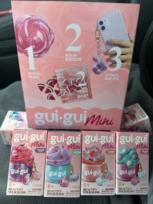 NEW Gui-Gui  MINI  Slime SET of All 4!! New item Key/Phone Clip! SEALED NIB