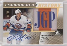 2021 Upper Deck SP Game Used Embroidered in History /49 Jean-Gabriel Pageau Auto