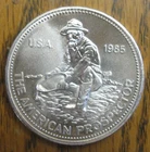 1985 ENGELHARD American Prospector 1oz .999 FINE SILVER ROUND