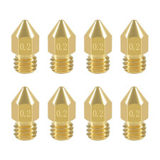 8 Pcs 0.2Mm MK8 Extruder Nozzles 3D Printer Nozzles for Creality Ender 3/3 Pro/3