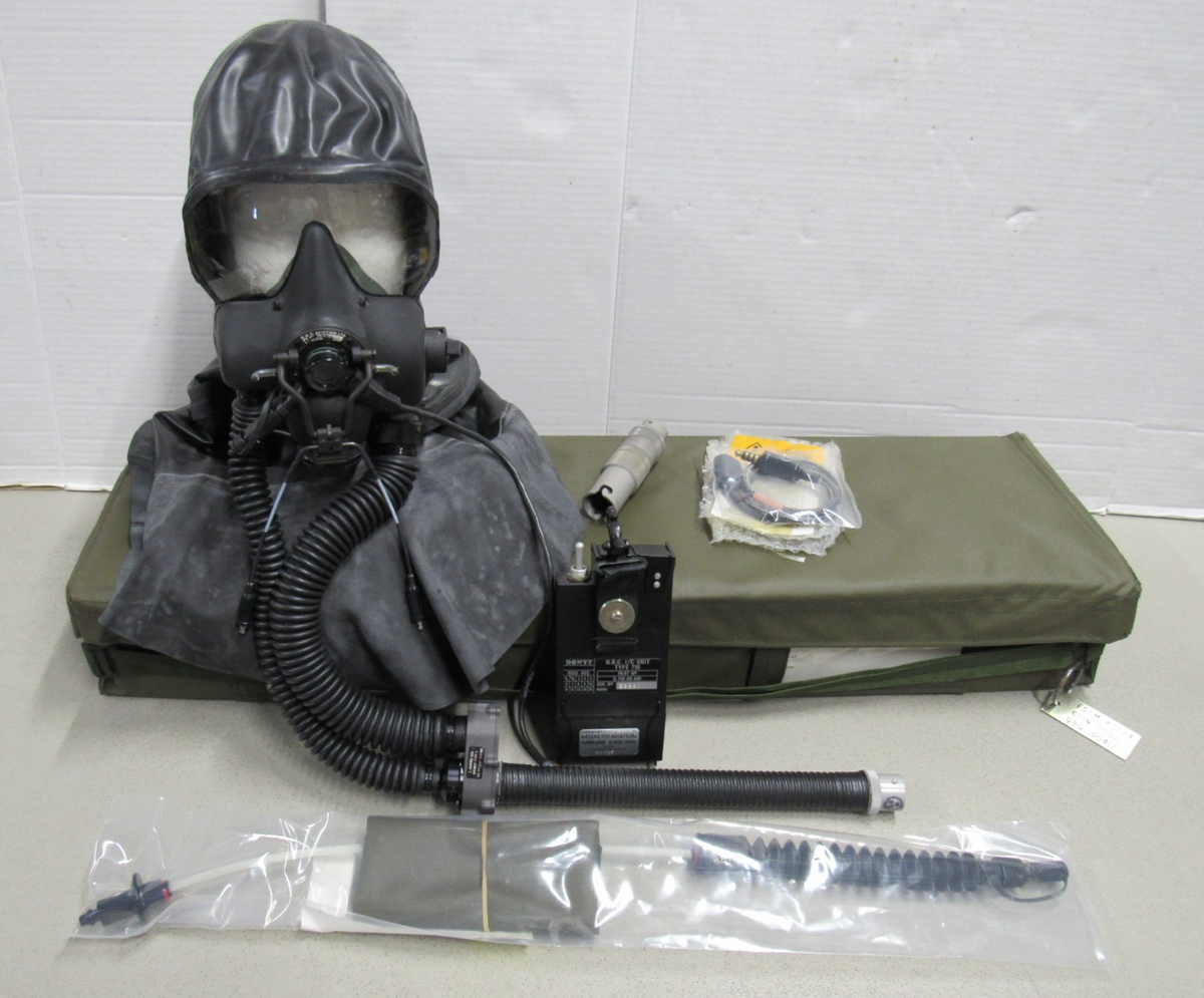 USMC USN Pilot Aircrew NBC Gas Mask MK 5 AR5 Respirator 1980s N&Z