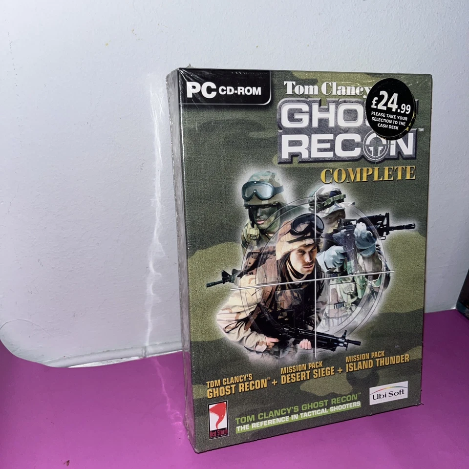 TOM CLANCY'S GHOST RECON  COMPLETe INC ALL DLC'S PC Game big box 3 disc rare  - Image 2 of 4