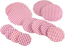 Topfhauben-Set Karo Klassik 12-teilig, Abdeckhauben mit Gummizug f&uuml;r l&auml;ngere Fri