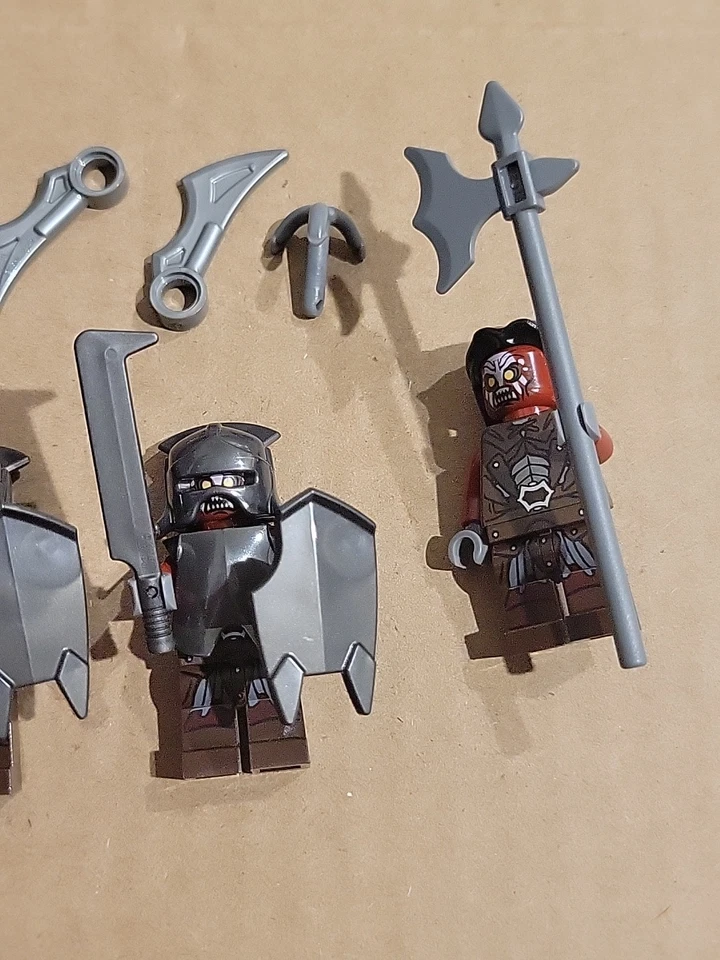 Set of Four LEGO Lord of the Rings Uruk-Hai Minifigures From Set 9471 - Image 4 of 4