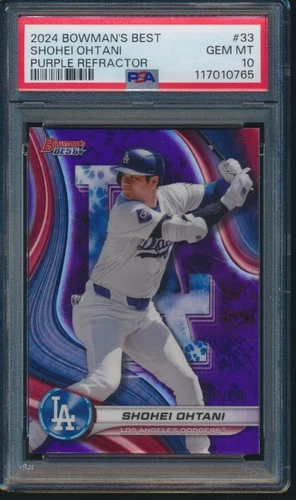 PSA 10 SHOHEI OHTANI 2024 Bowman's Best PURPLE REFRACTOR/250 LA Dodgers GEM MINT
