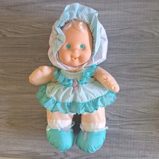 Puffalump Kids Doll Fisher Price FP Baby Girl Blue Teal Aqua 1991 Vintage Toy