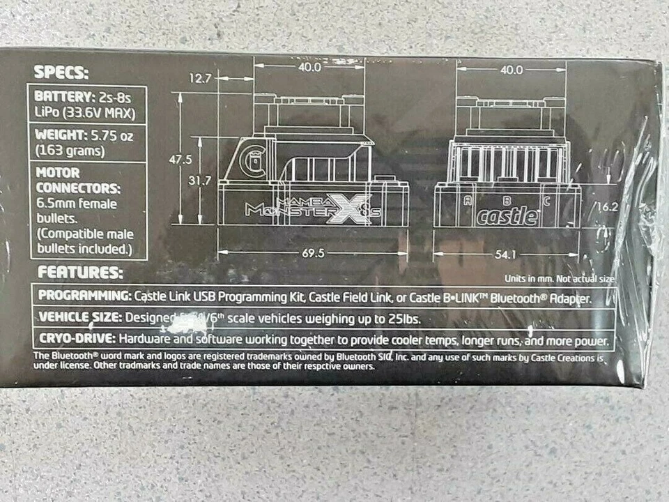 Castle Creations Mamba Monster X 8S 1/6 Brushless ESC 010-0165-00 Brand New!! - Image 2 of 4