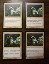 MTG Apocalypse White Common Shield Of Duty And Reason x4 UNPLAYED Near Mint Cond