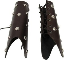 Brown Leather Arm Guard Set - Brown - One Size