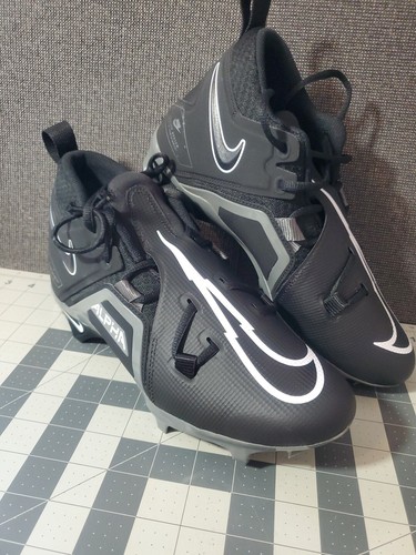 Nike Alpha Menace Pro 3 Shadow Black Iron Football Cleats CT6649-010 Men Size 9 - Picture 6 of 13