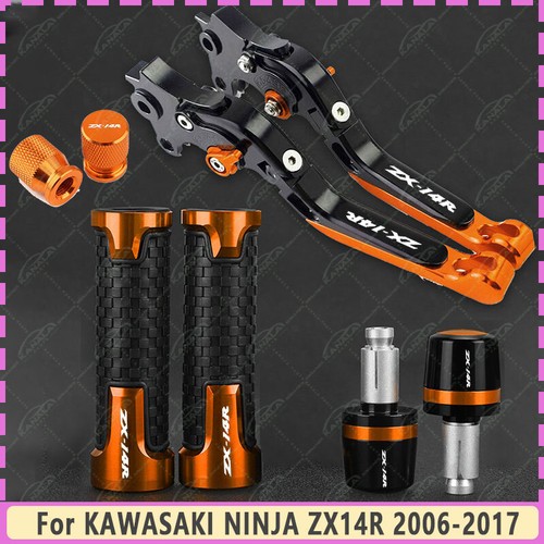 4 PIEZAS Para KAWASAKI NINJA ZX14R 2006-2017 CNC Palancas de embrague de freno Manija Empuñaduras Tapa - Imagen 10 de 16
