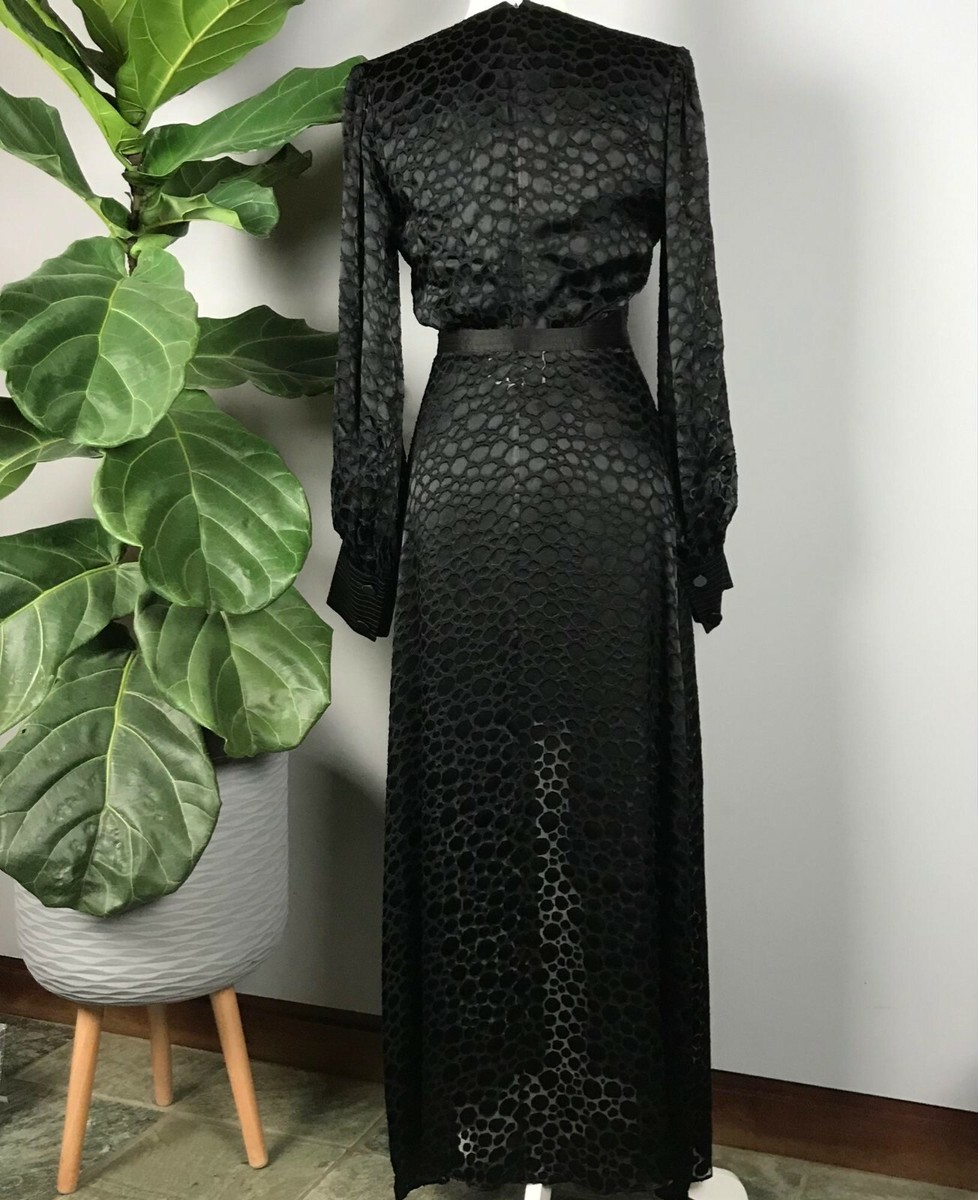 NWT – Alexis Silk Blend Black Jacquard 2-Way Dress, XS