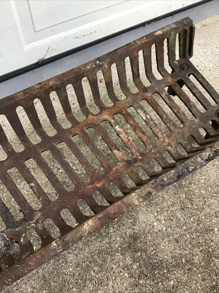 Rejilla de hierro fundido grande chimenea leña soporte 29"x 14" Foto 3 de 4