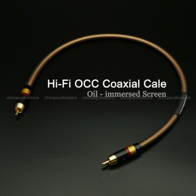 Qiled 75 Ohm OCC Coaxial Cable HiFi Digital Coaxial Audio Cable TV PC CD DAC AMP