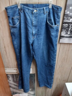 Wrangler  Rugged WearJeans 40x30 Mens Regular Fit Straight Leg Blue Denim 
